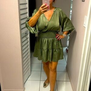 Stunning daily dress, brand new, this tag, from asks, pull on, embroidered